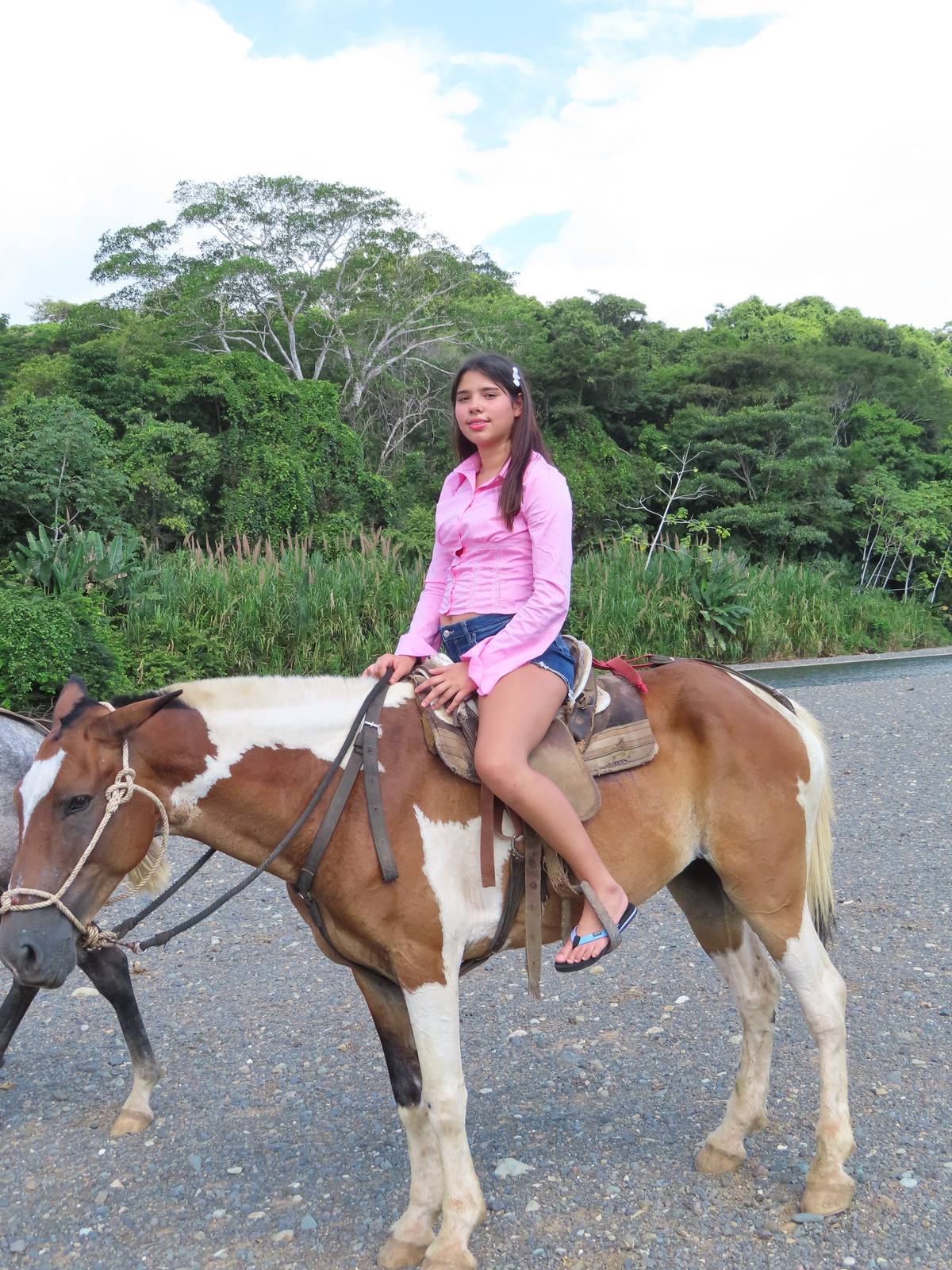 Group enjoying horseback riding adventure at Finca Tulin